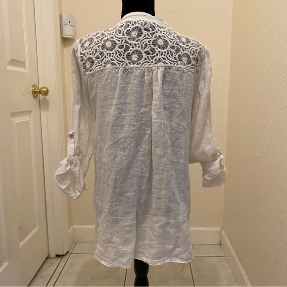 - M Made in Italy white long sleeves blouse size S - Picture 3 of 7